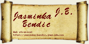 Jasminka Bendić vizit kartica